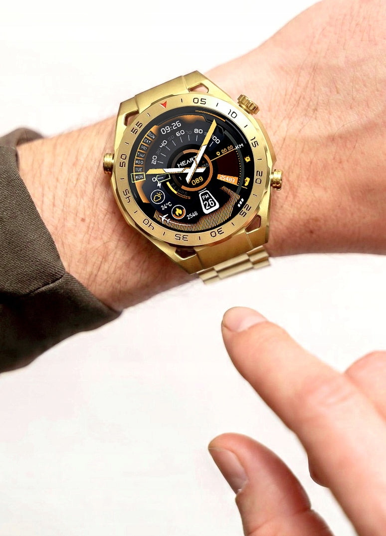 Men's watch SMARTWATCH GRAVITY answering calls 1.39" multifunctional Case color gold