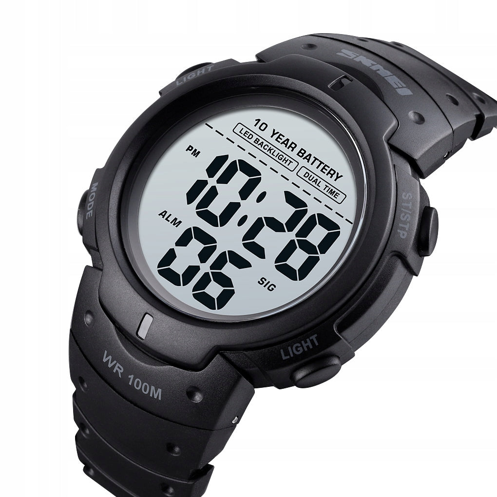 Men's watch Skmei WR100 waterproof electronic stopwatch alarm 12/24