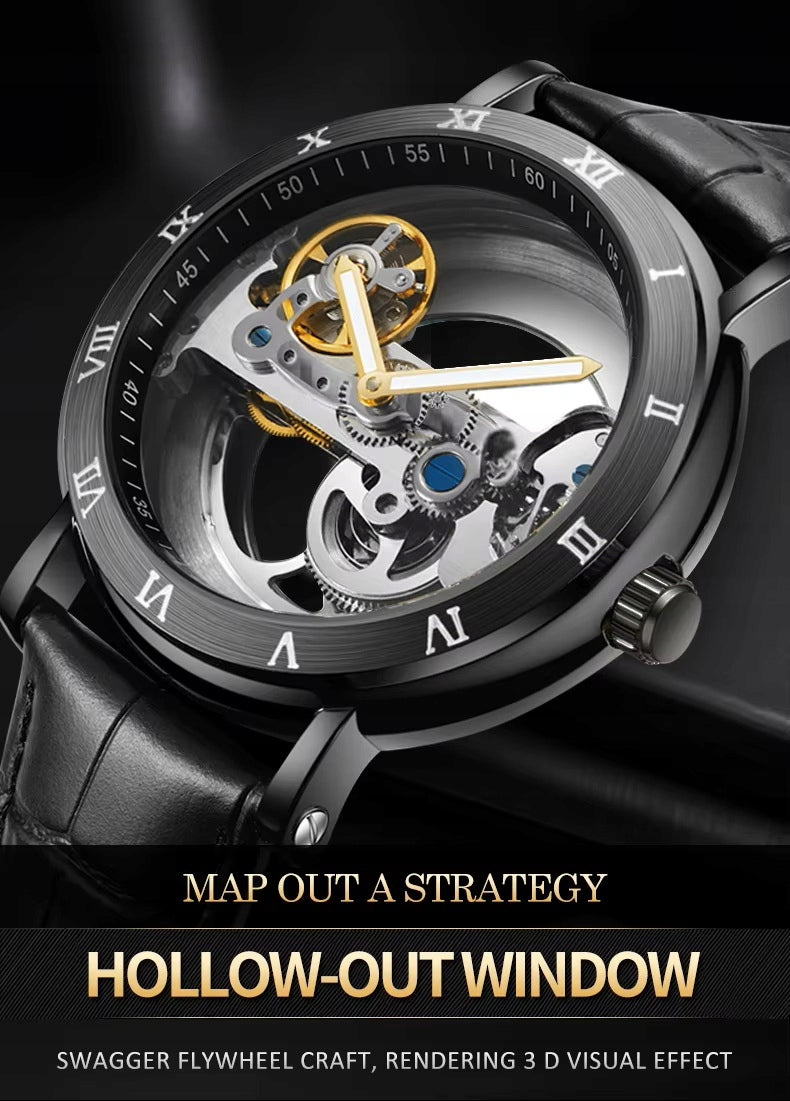 Men's watch mechanical transparent skeleton suit classic Brand no brand