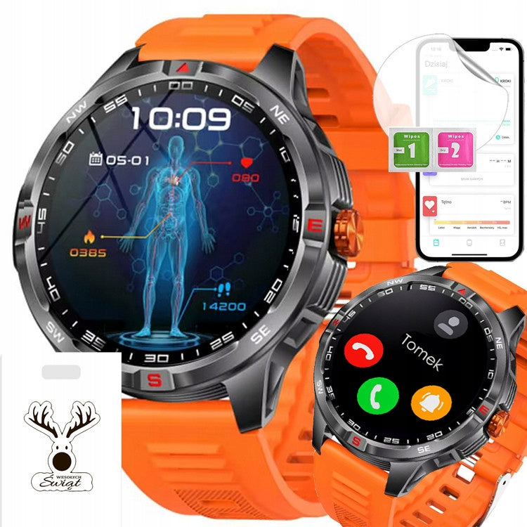 Men's watch smartwatch talk compass strong battery health sport
