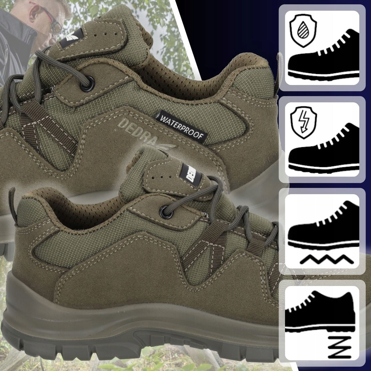 Men's work shoes OHS shoes light DEDRA r. 43 WATERPROOF without lift Packaging status original