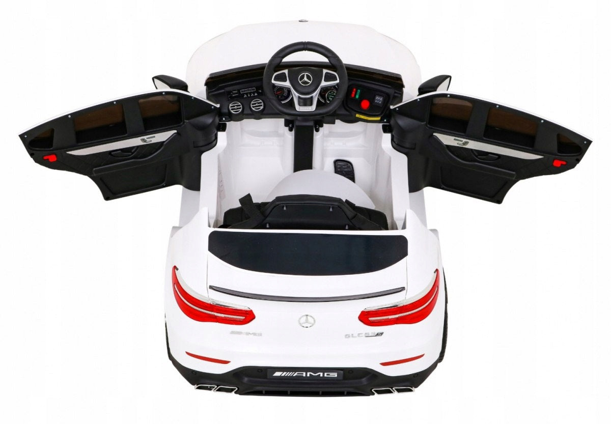 Mercedes Benz GLC63S for children, White SUV + Remote control + 4x4 drive Maximum load 25 kg