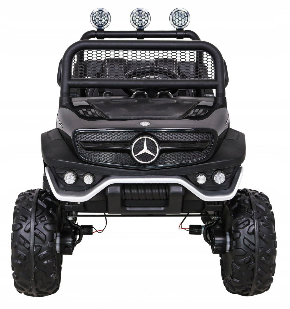 Mercedes Benz Unimog for children Black + 4x4 drive + Remote control + Luggage compartment + Wol Brand Mercedes