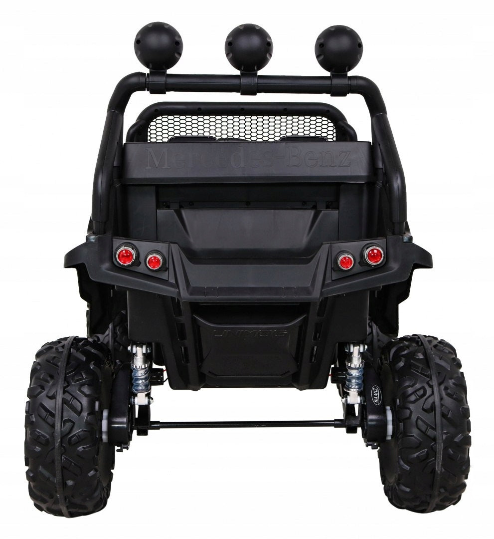 Mercedes Benz Unimog for children Black + 4x4 drive + Remote control + Luggage compartment + Wol Kid's age 3+ years