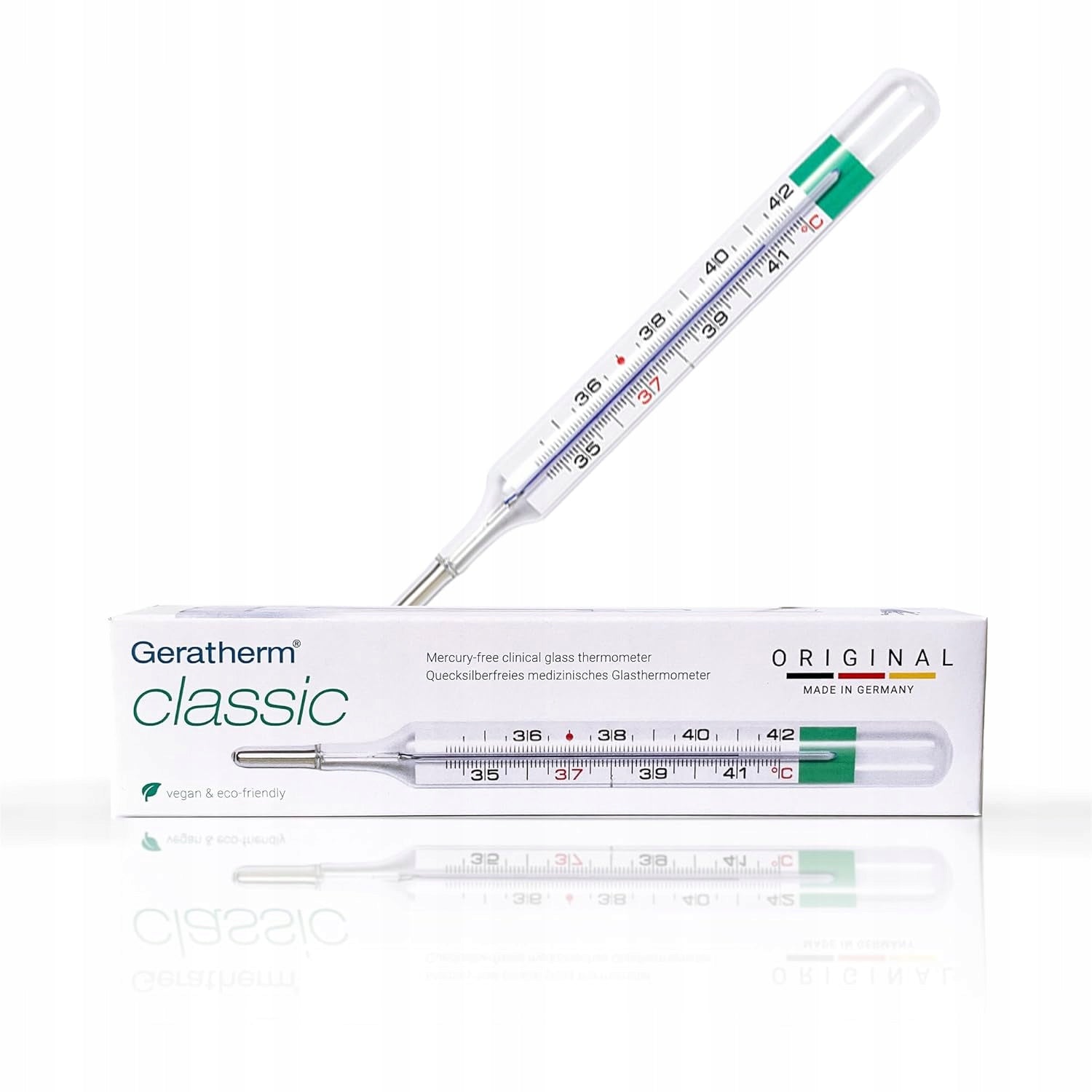 Mercury-free glass thermometer with whisk Classic GT-1000 Geratherm Germany