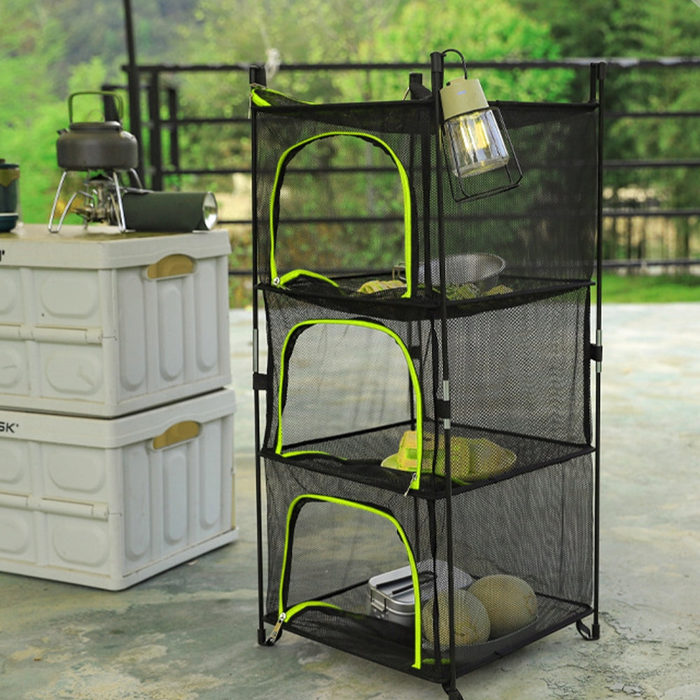 Mesh Hanging Dryer Mesh Foldable Portable Dust Resistant For Garden Unfolded width 36 cm