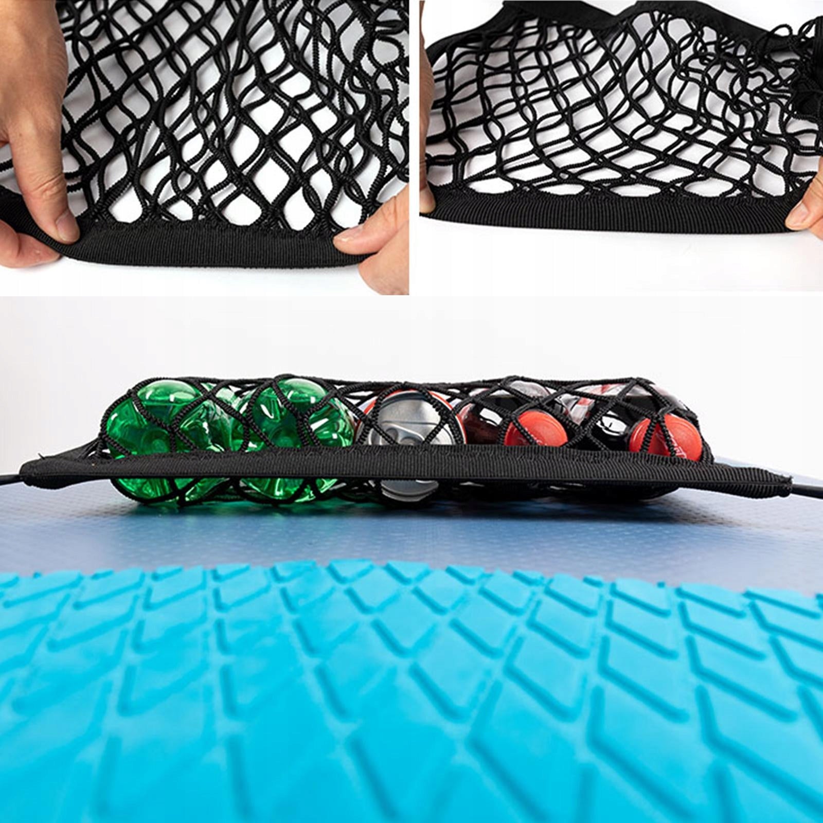 Mesh Kayak Deck Storage Bag Portable Stretchable Spandex Pouch Water Board Model Kayak Deck Bag Stand Up Paddle Elastic Durable