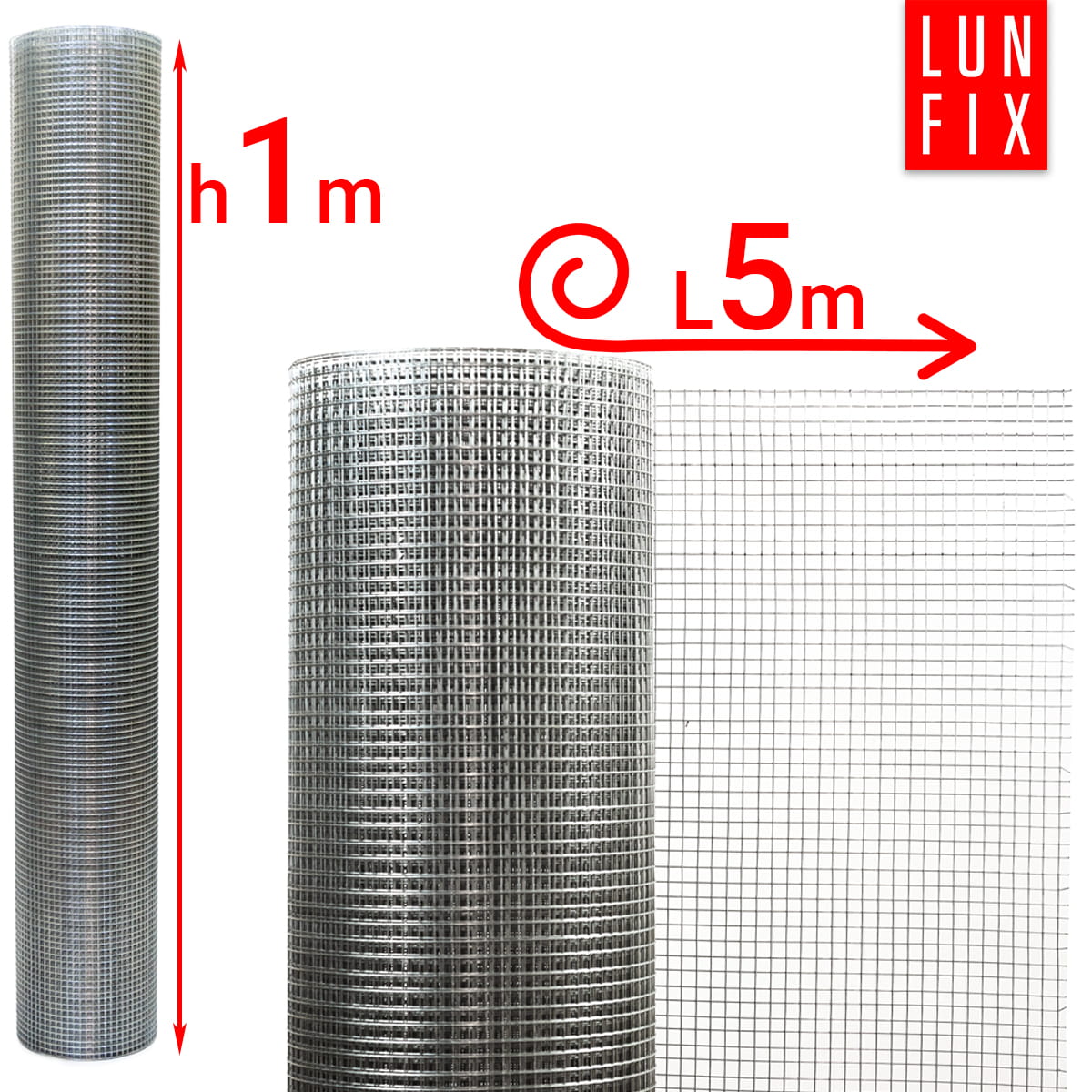 Mesh against rodents 5mb for moles marten metal voles 6x6 h1 fi0,65 Manufacturer code siatka metalowa gęsta