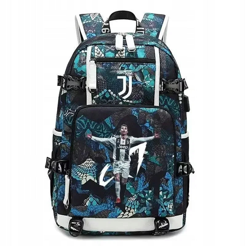 Messi C Ronaldo SCHOOL BACKPACK YOUTH SATCHEL ROOMY FOR Manufacturer code drey6tryhdfrg