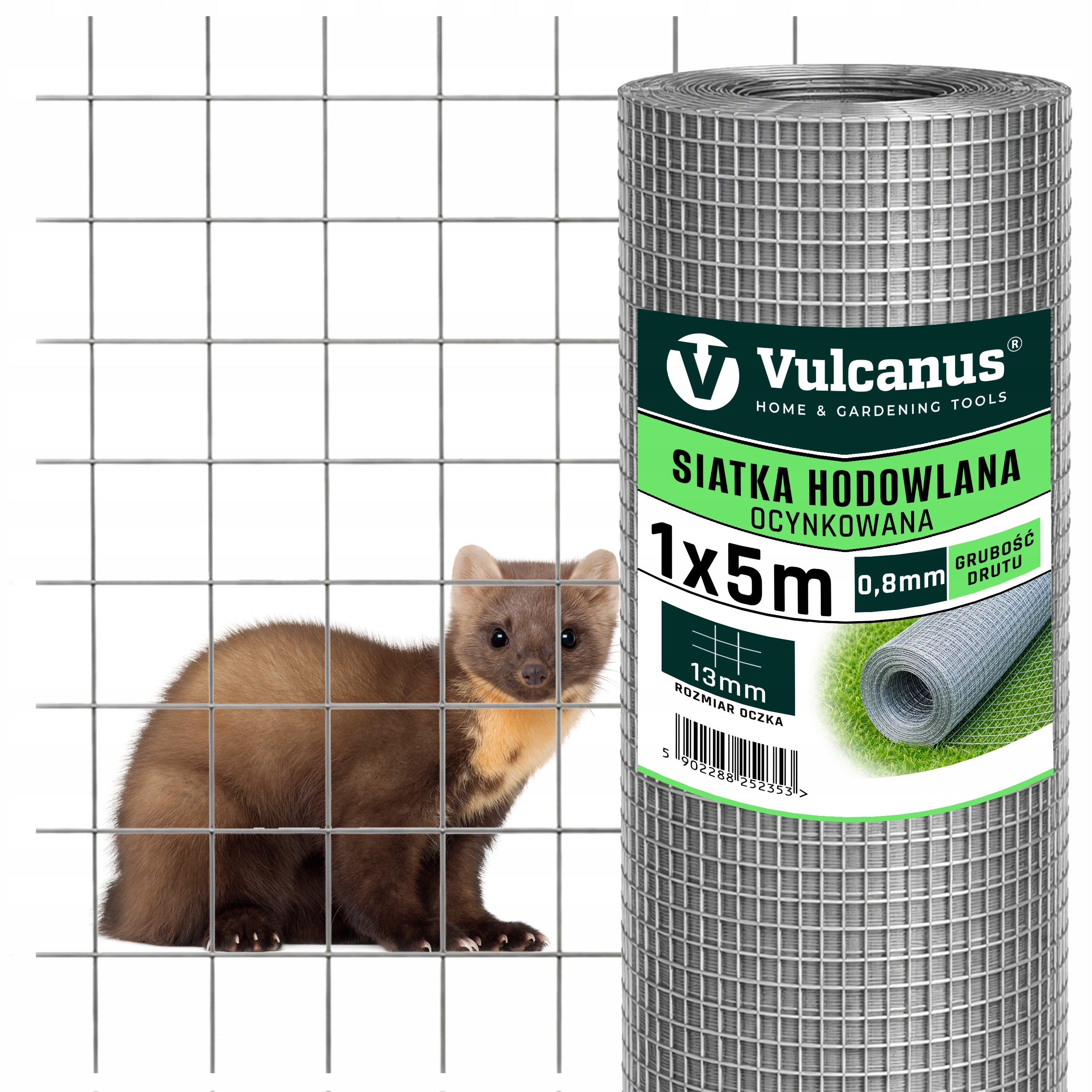 Metal Breeding Mesh 1x5m 13mm Zinc Rodents Rabbits Kuna Small Eyelet