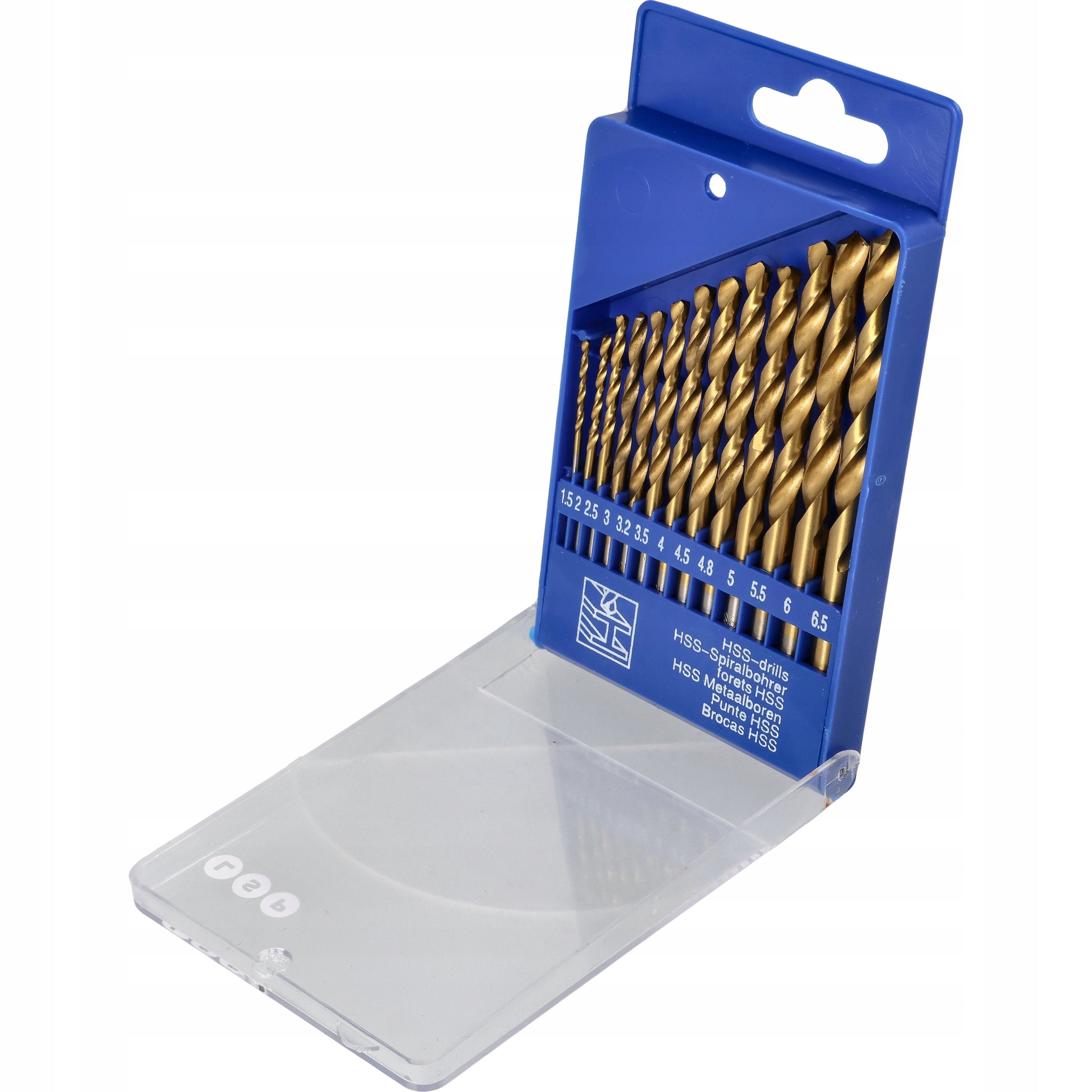 Metal Drill Bits Set 13pcs Titanium Plated 1.5-6.5mm Spiral HSS Set Manufacturer code Wiertła Do Drewna Tworzyw Sztucznych Metalu