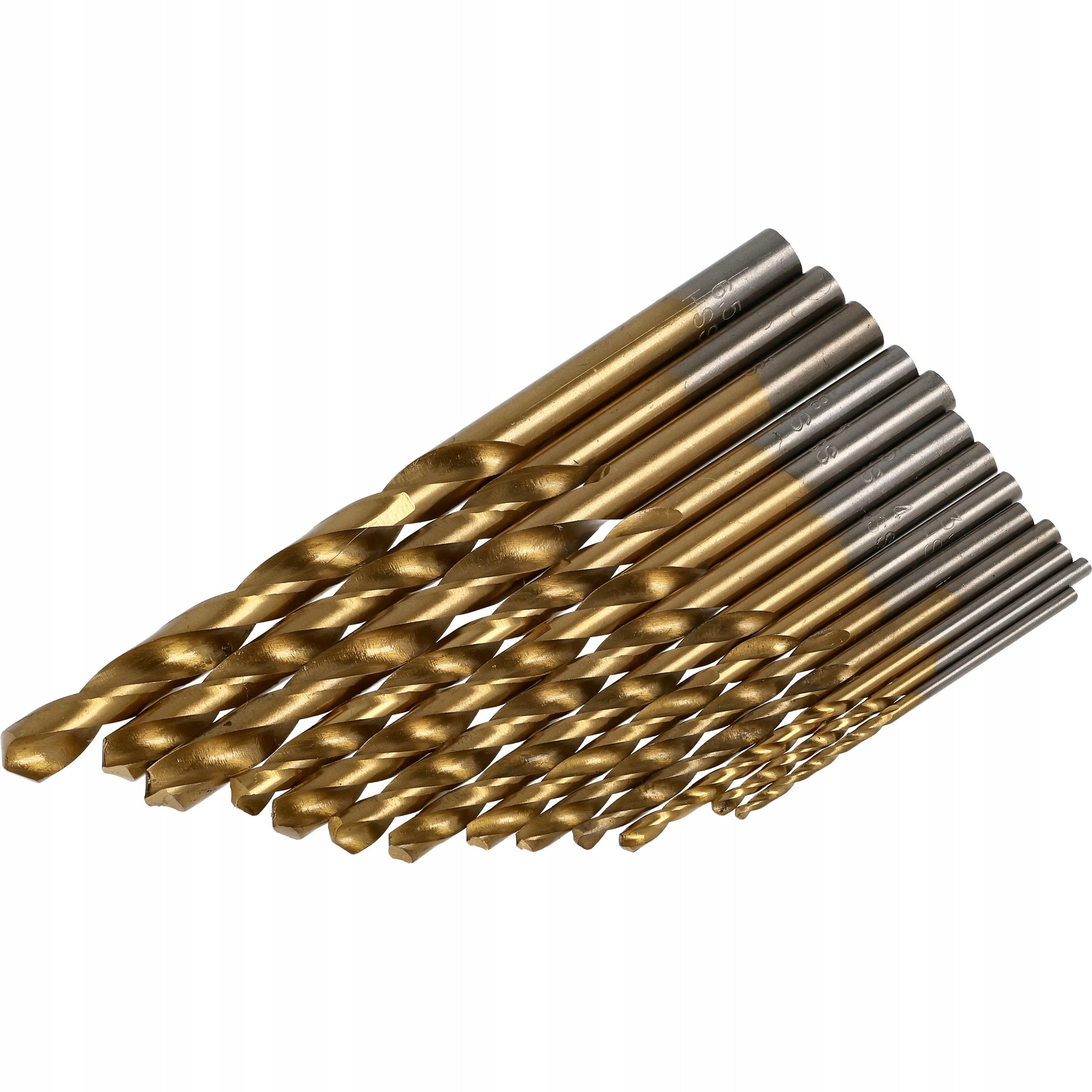 Metal Drill Bits Set 13pcs Titanium Plated 1.5-6.5mm Spiral HSS Set Mounting type cylindrical