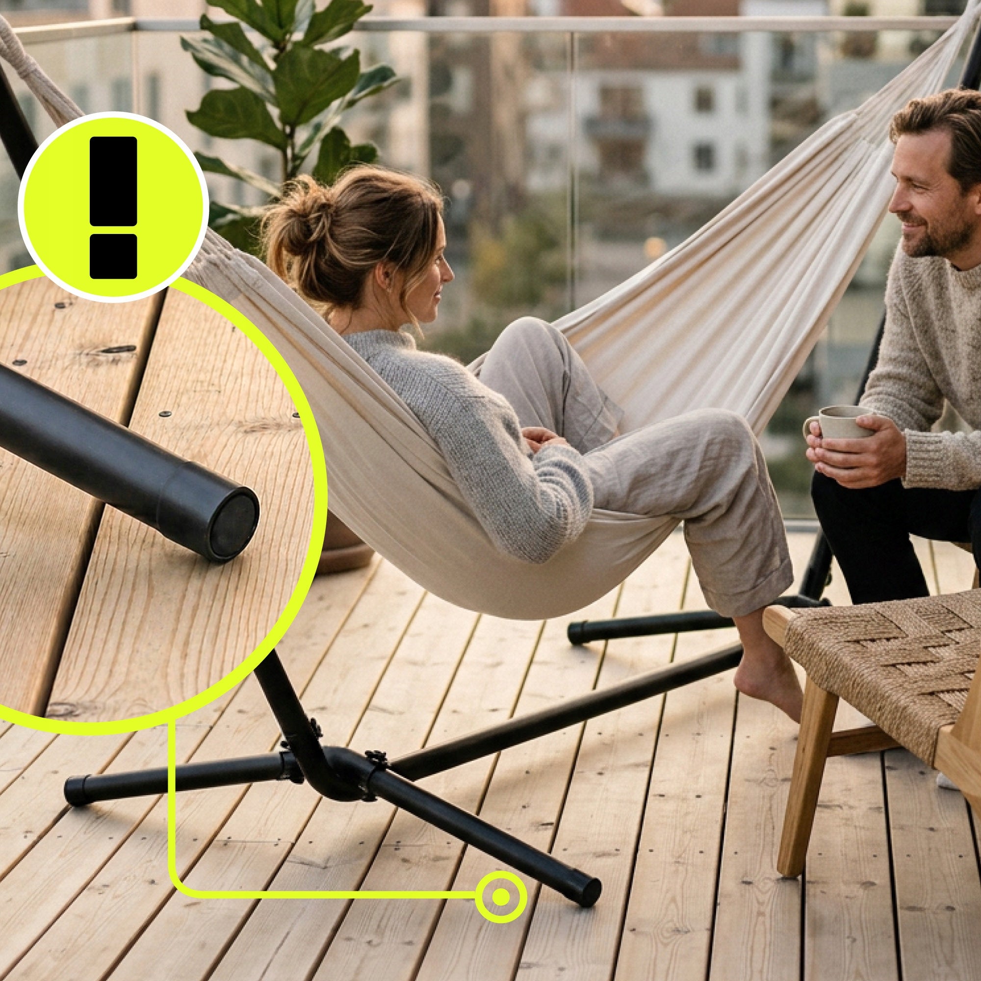 Metal Hammock Frame, Sturdy Garden Hammock Stand Material width 150 cm