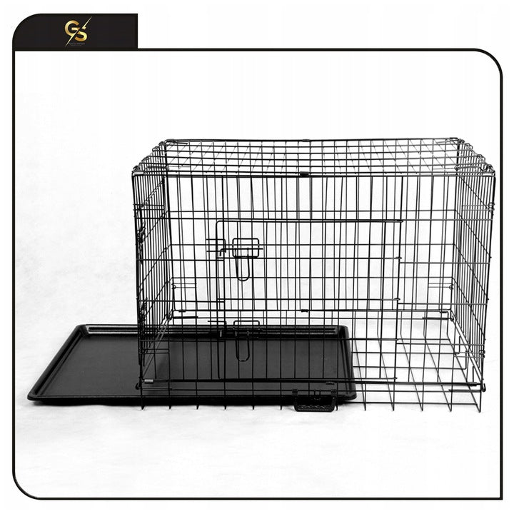 Metal Kennel Cage Transporter Folding for Cat Dog 76x54x61 LANYARD Kind cage