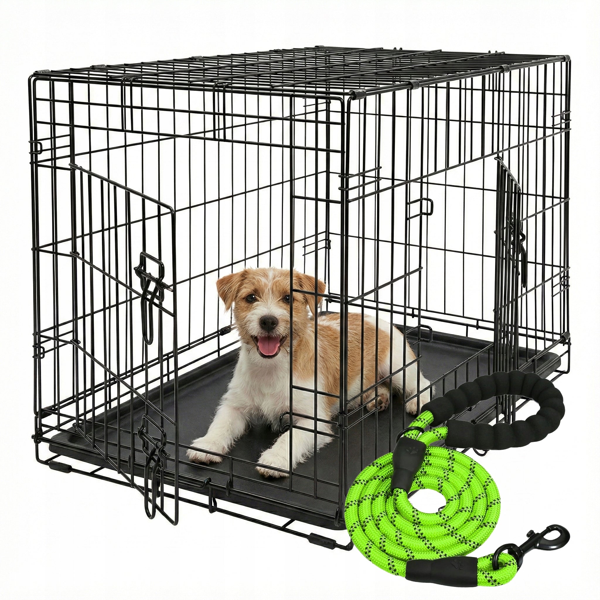 Metal Kennel Cage Transporter Folding for Cat Dog 76x54x61 LANYARD Packaging status original