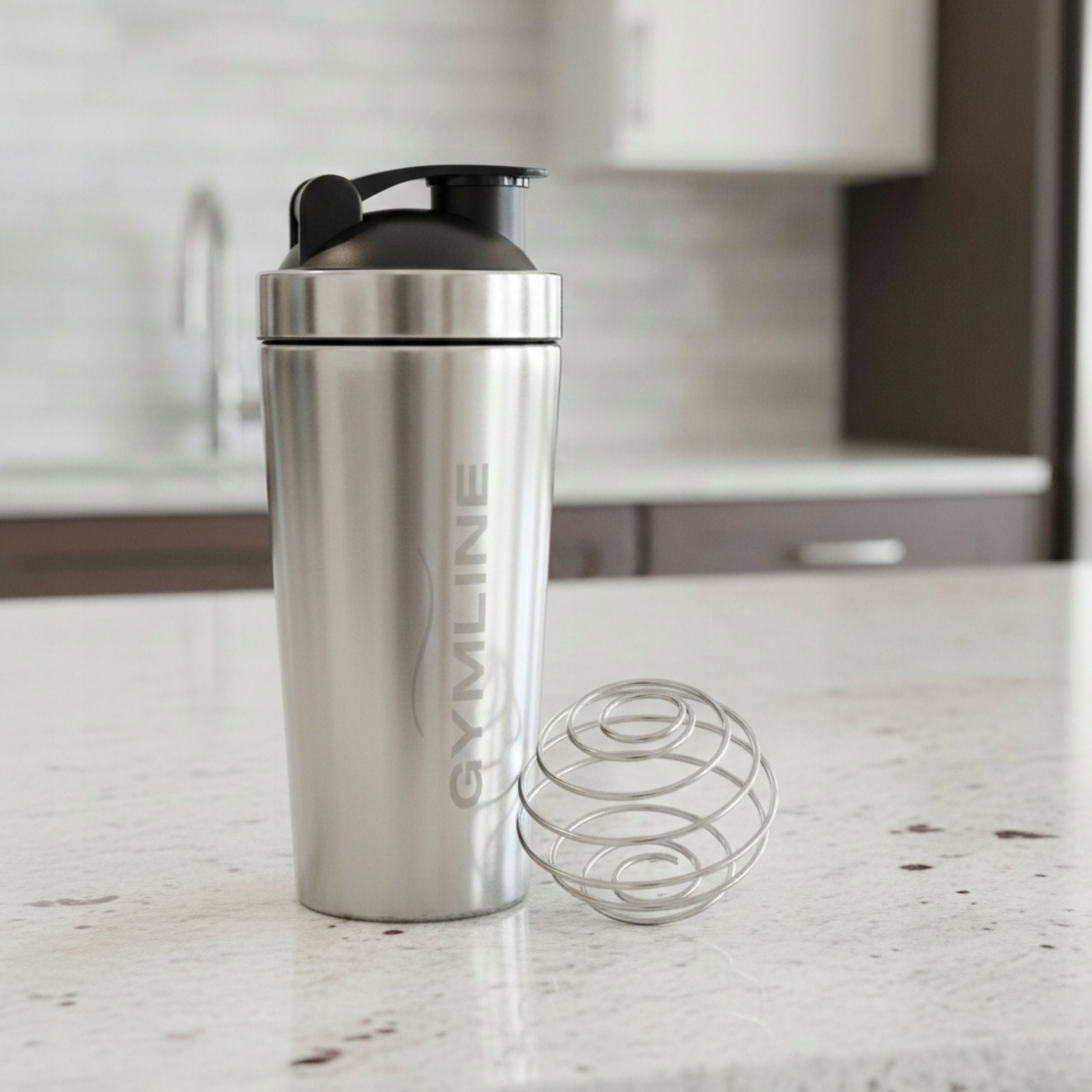Metal Shaker for Protein Conditioners 700 ml Sports Steel for Gym Training Packaging status original