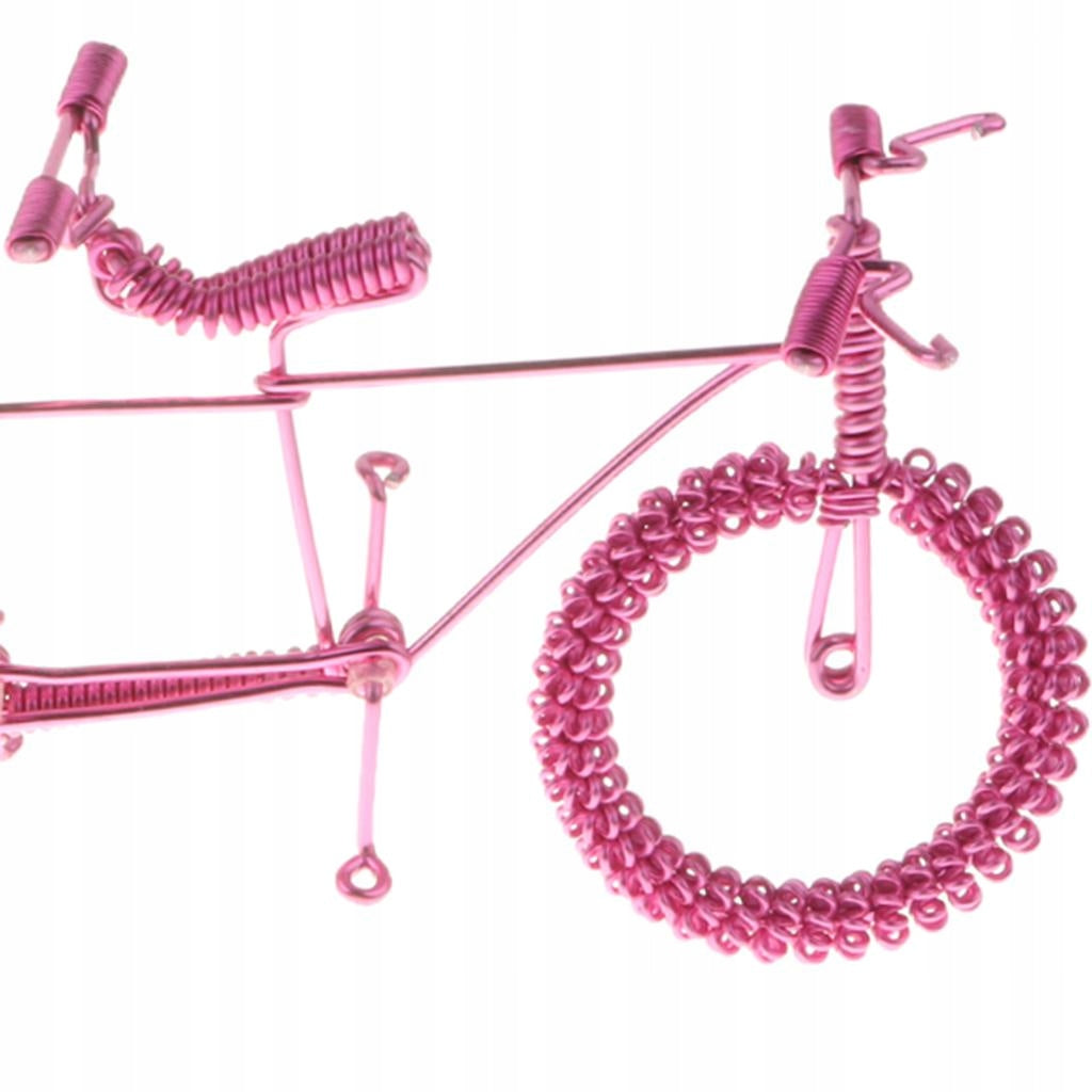 Metal Tandem Model home and desk Ornament Pink Batteries included no