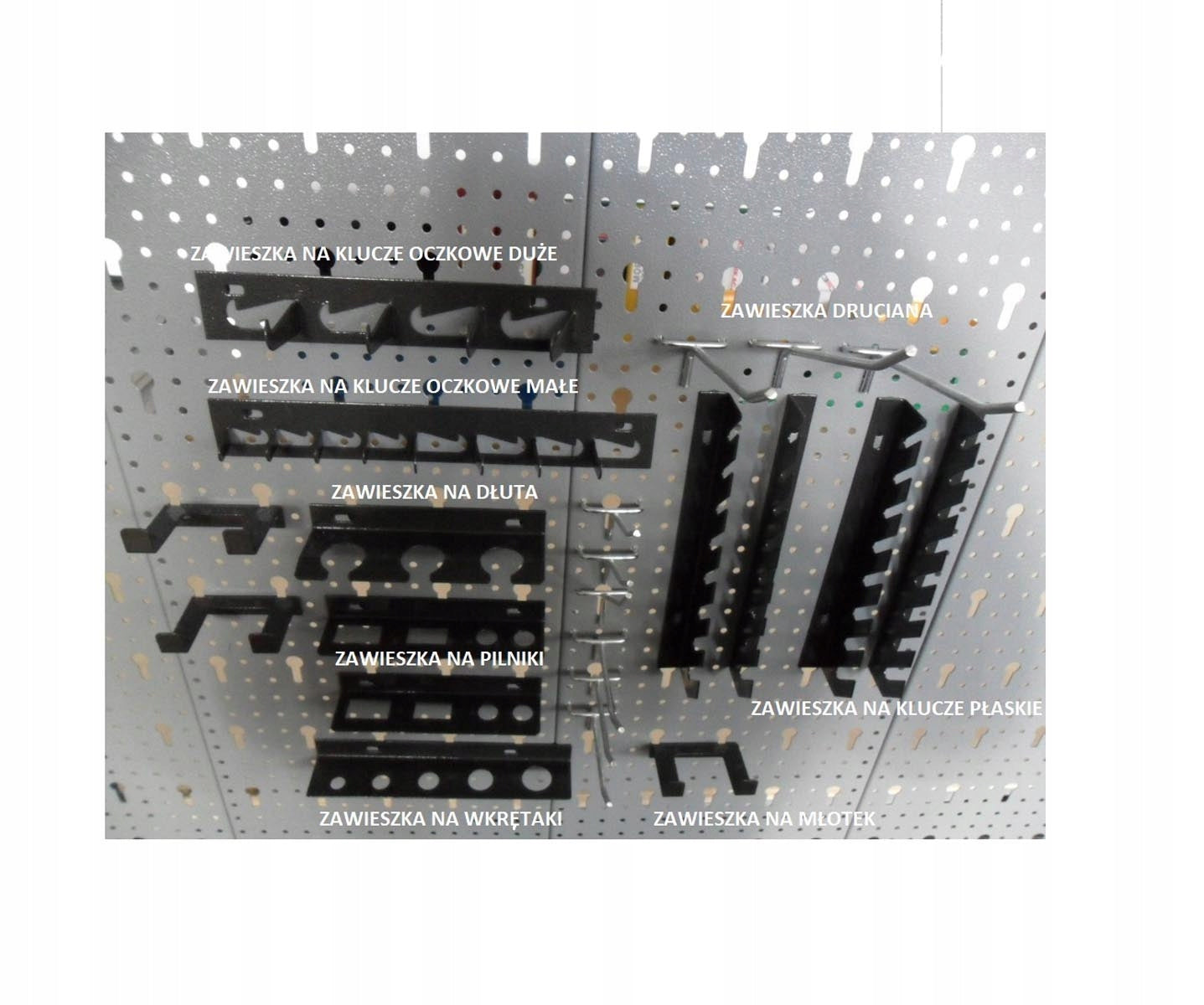 Metal board tool workshop PENDANTS wall - colors - variants Manufacturer code GSP 30P szara