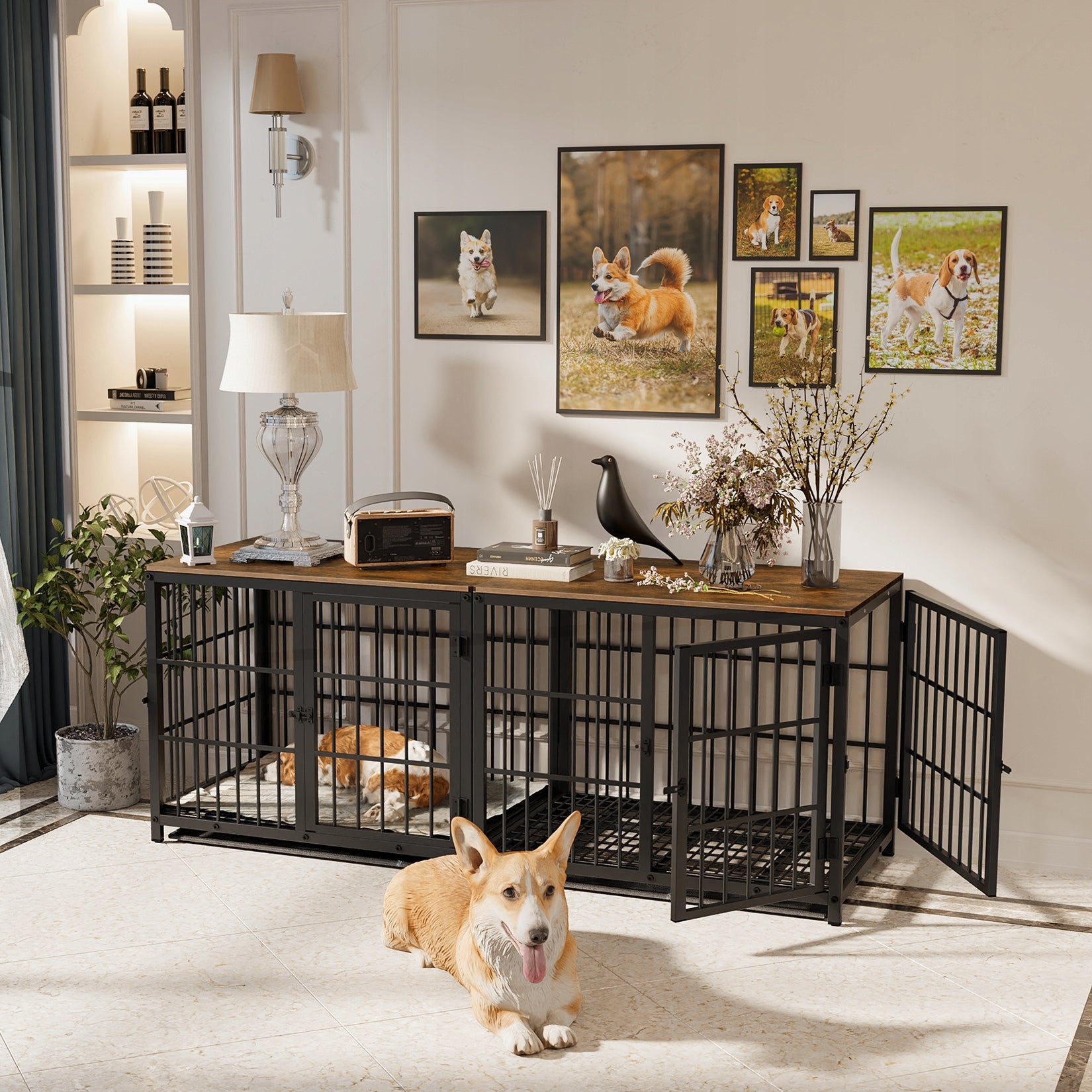 Metal cage BingoPaw XL with floor Product height 81 cm