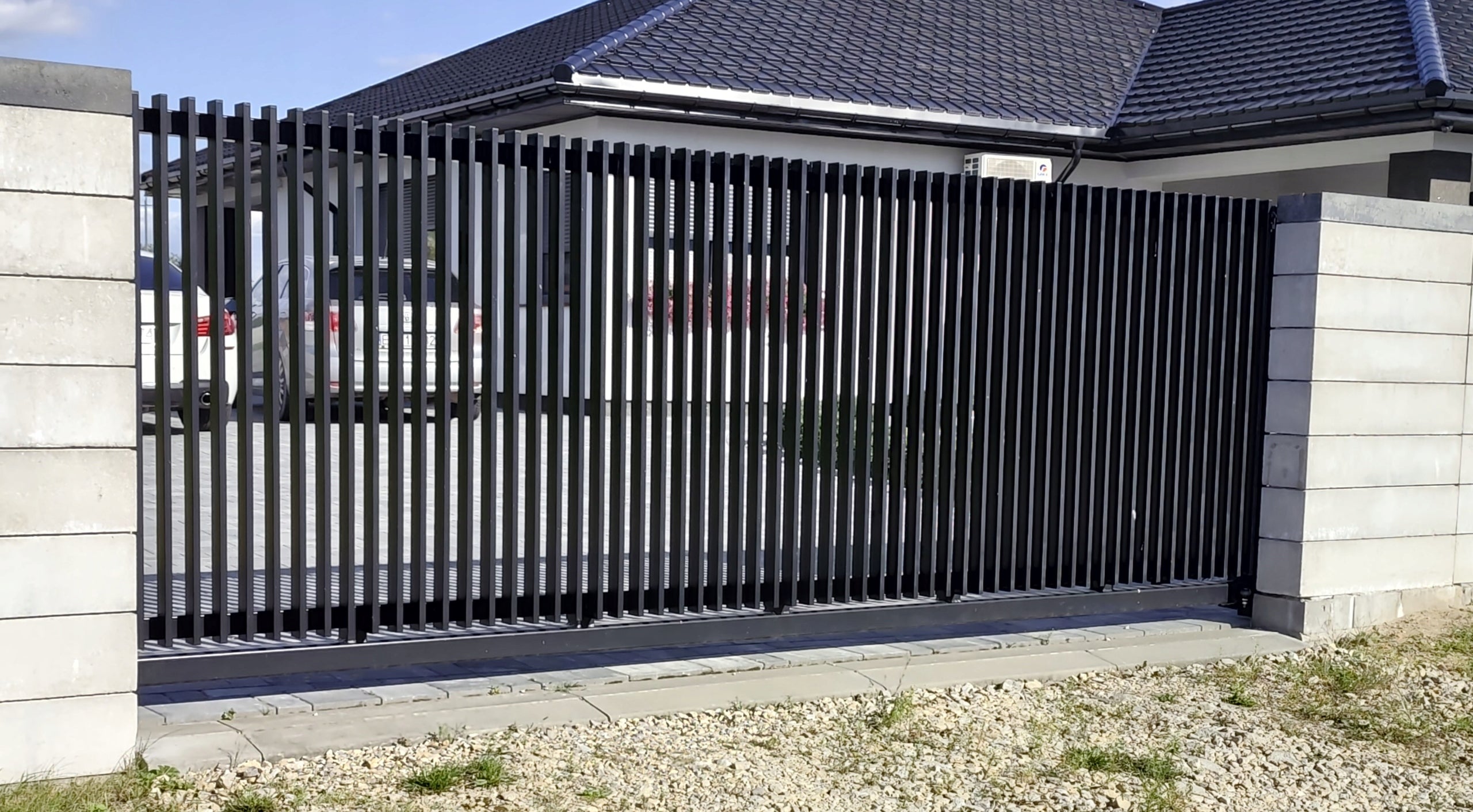 Metal comb bars 60x40 galvanized profiles fence span Dominant material steel