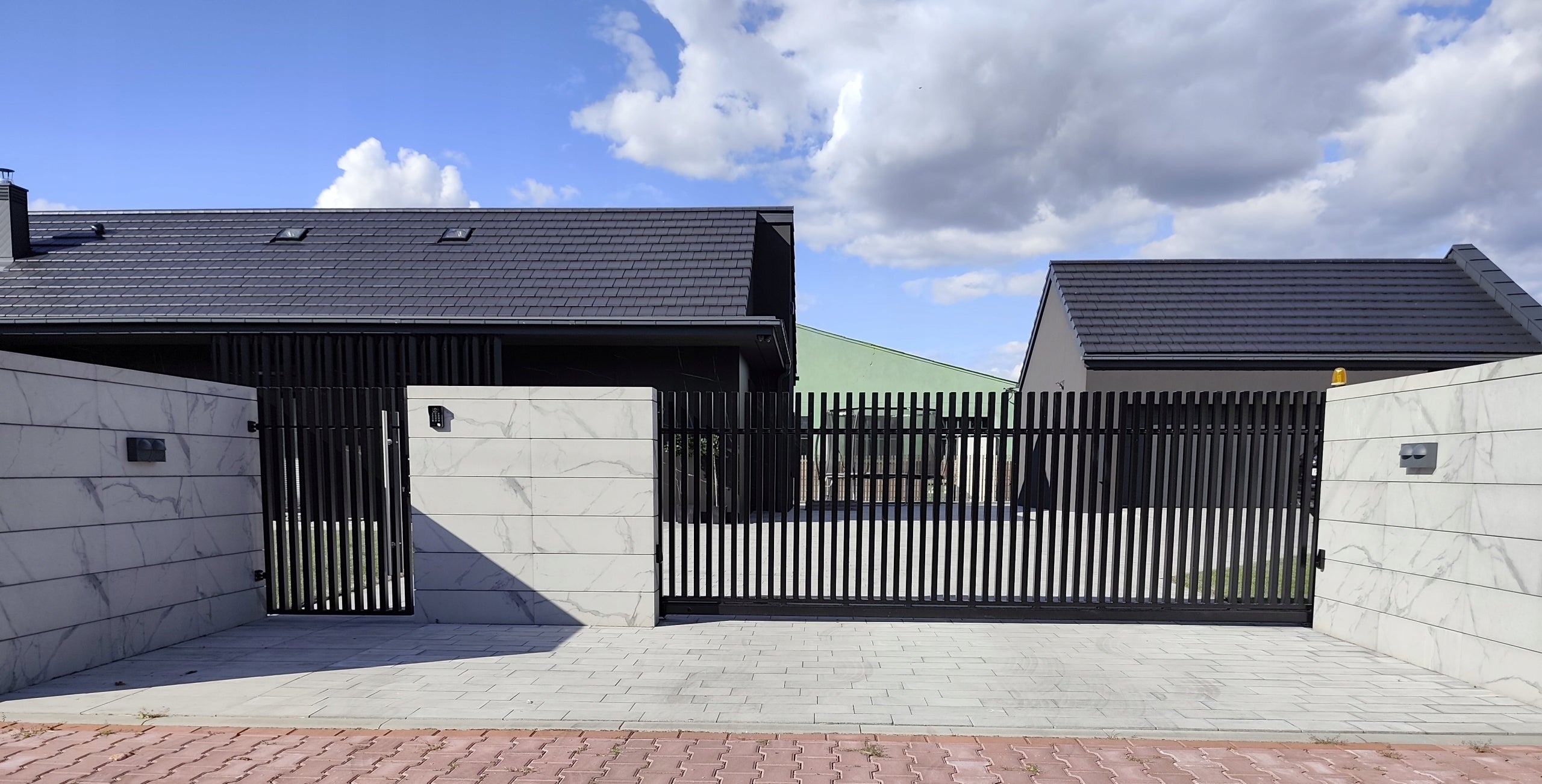 Metal comb bars 60x40 galvanized profiles fence span Kind picket
