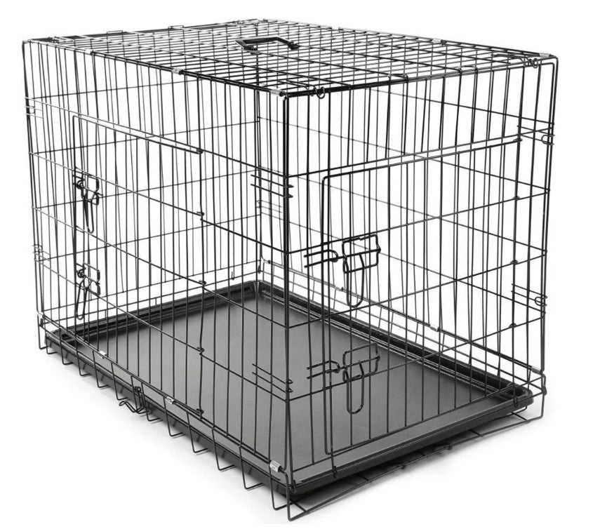 Metal dog cage 91x58x64cm Tresko Black