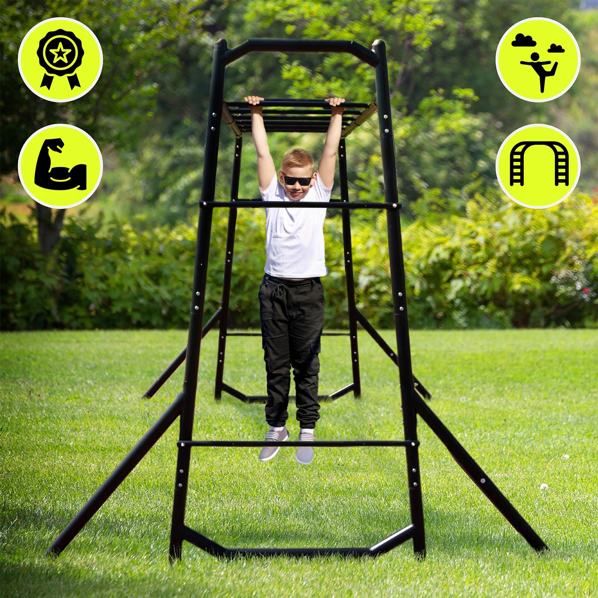 Metal gymnastic ladder HyperMotion 222 cm for garden 200 kg Packaging status original