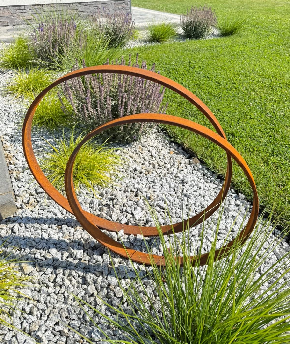 Metal hoop for garden 2 pcs rust ornament garden sculpture circle Manufacturer code 33326