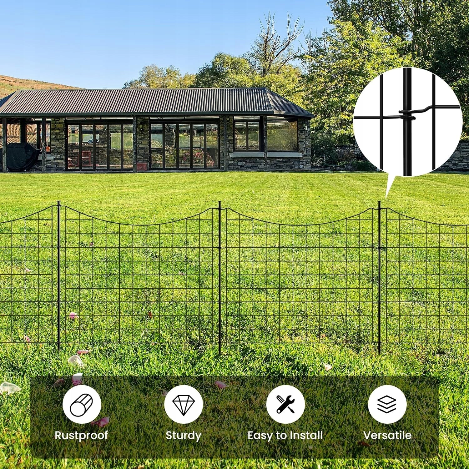 Metal mesh DOG FENCE 5 panels 70 x 64 cm WOLTU Manufacturer code GZZ1268SZ01