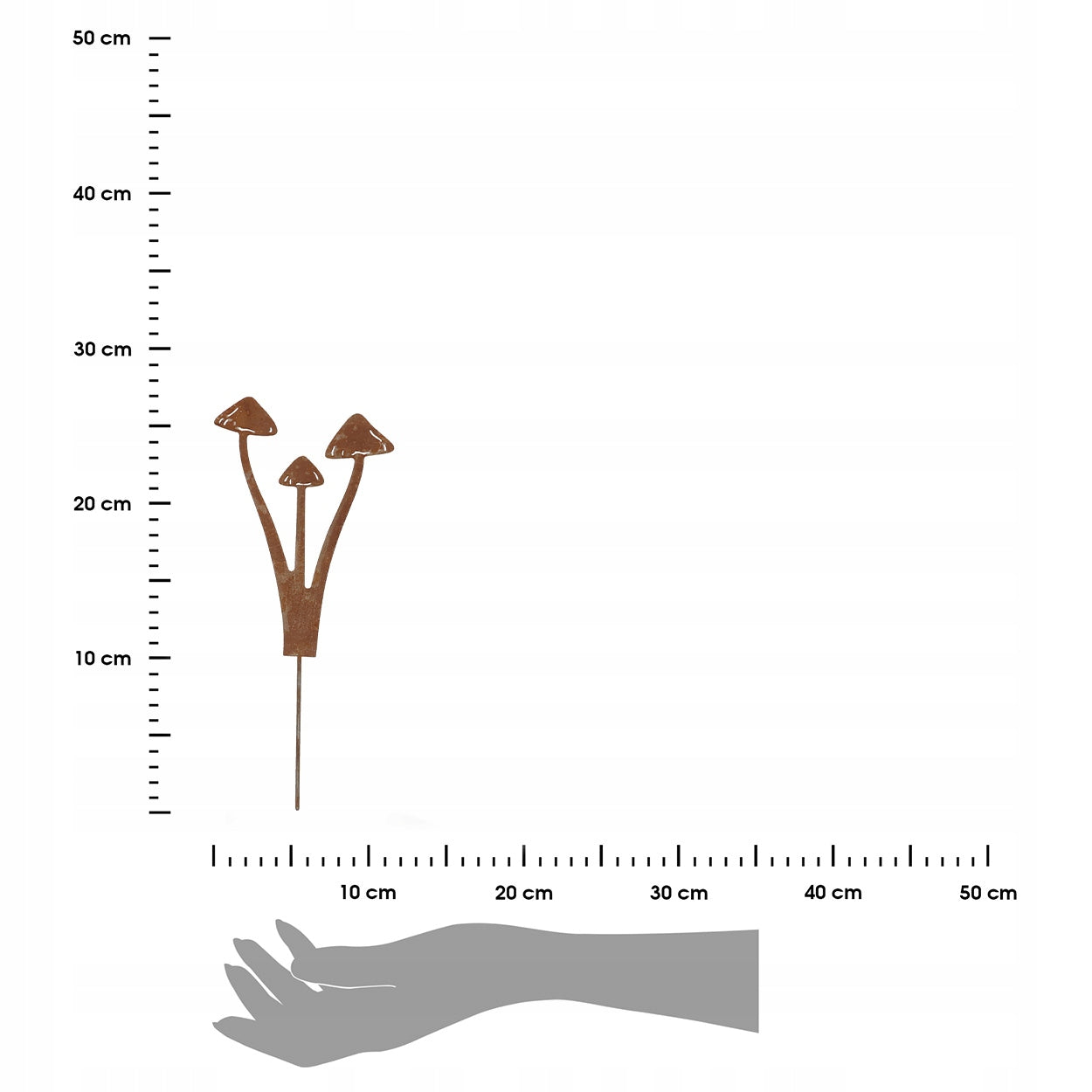 Metal mushrooms on peak h27 cm steel Corten for DRIVE Mushroom Ornament Manufacturer code TT273