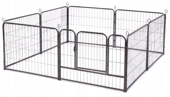 Metal playpen for dog 80 cm outside 8 panels 80x80 cm Kind playpen