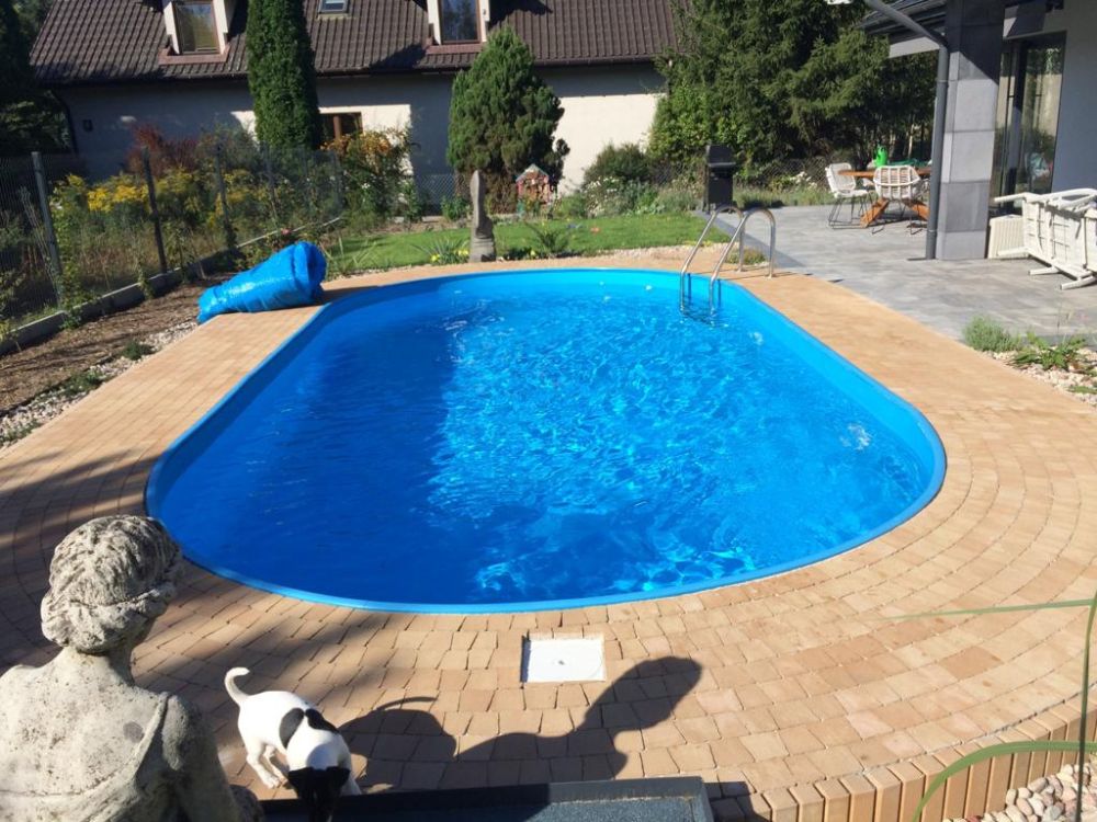 Metal pool 8x4,16x1,5 m professional installation, high quality accessories.