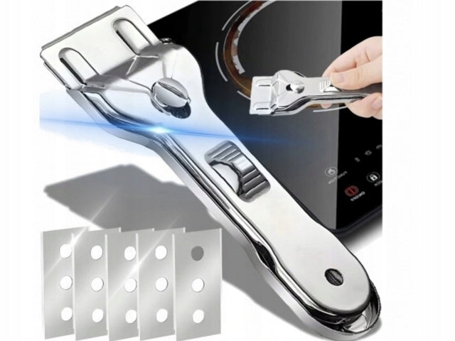 Metal scraper for window glass induction hob cooker replaceable blades Manufacturer code SKROBAK-KK