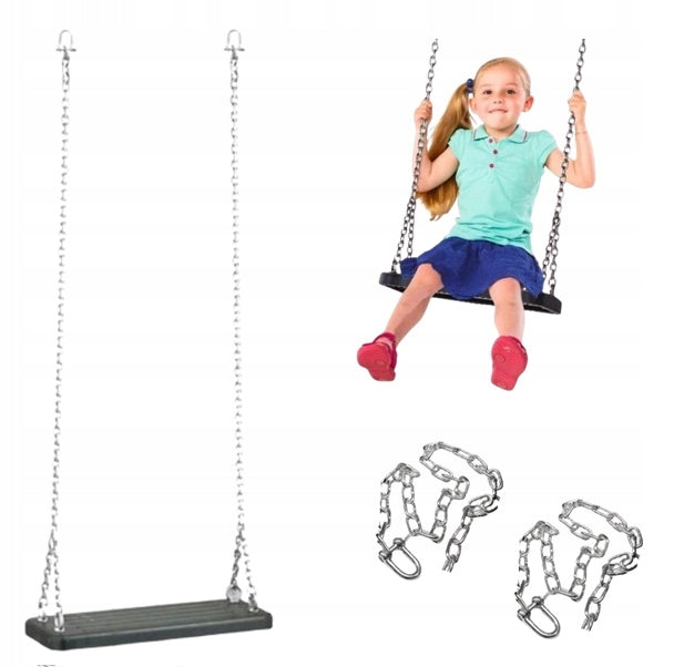 Metal swing RUBBER SOLID for children on the square toys chains