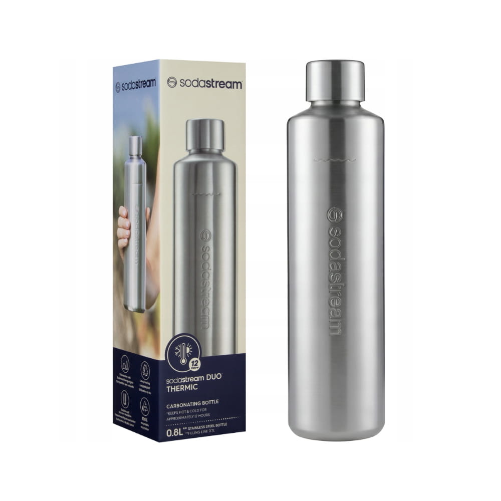 Metal thermal bottle for saturator SodaStream Duo 0.8L Thermos
