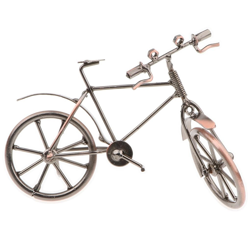 Metalwork Replica Model Bike Bicycle Children Toy Craft Ornament Home