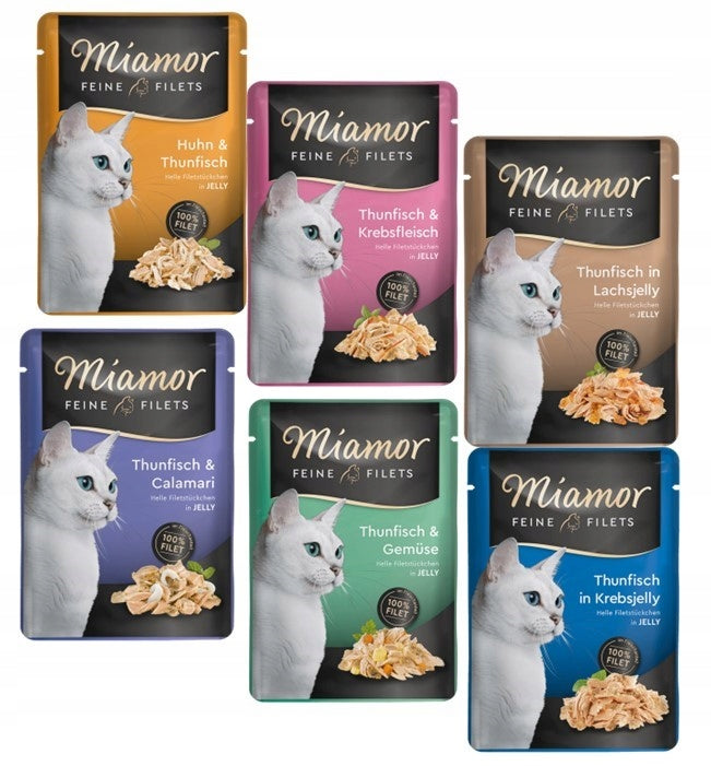 Miamor Filets Mix of flavors Fillets in jelly 6x 100g for cat Fillet
