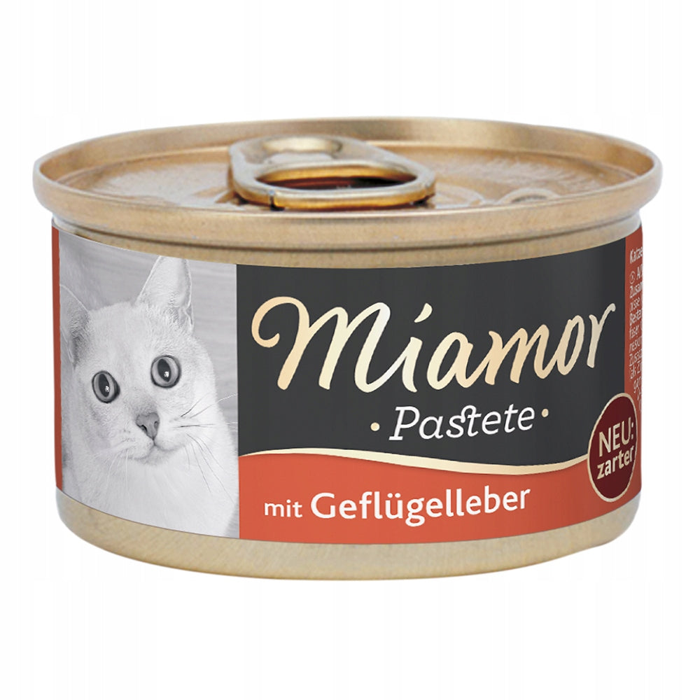 Miamor Pastete grain-free wet cat food in can poultry liver 85g