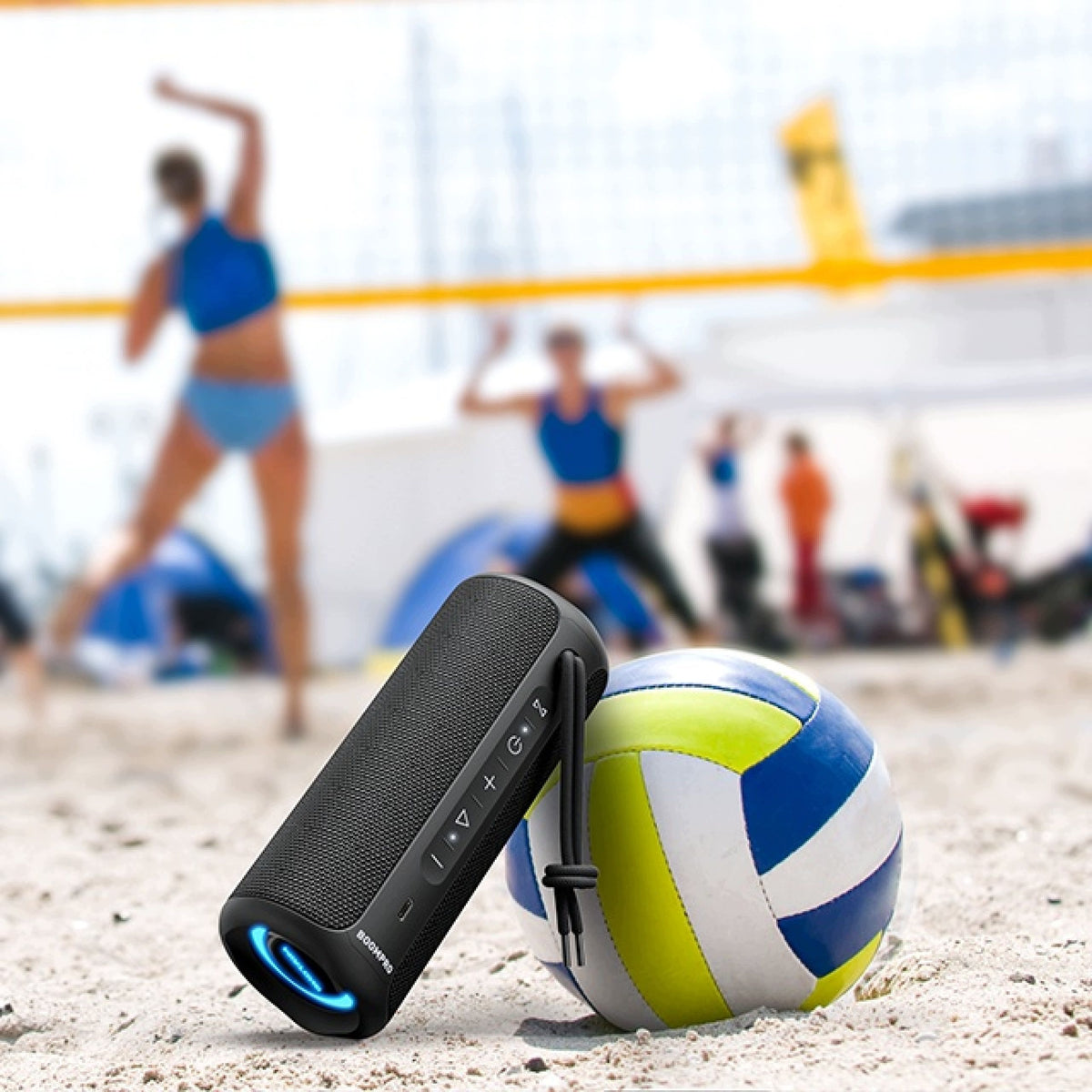 Miatone Waterproof Bluetooth Speaker BOOMBOX PRO IPX7 30W TWS RGB - Black Packaging status original