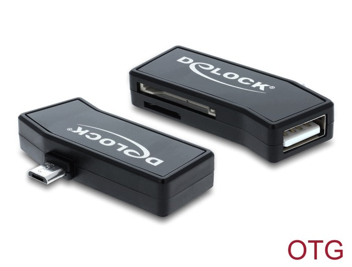 Micro USB OTG card reader + 1 x USB Delock 91730 port