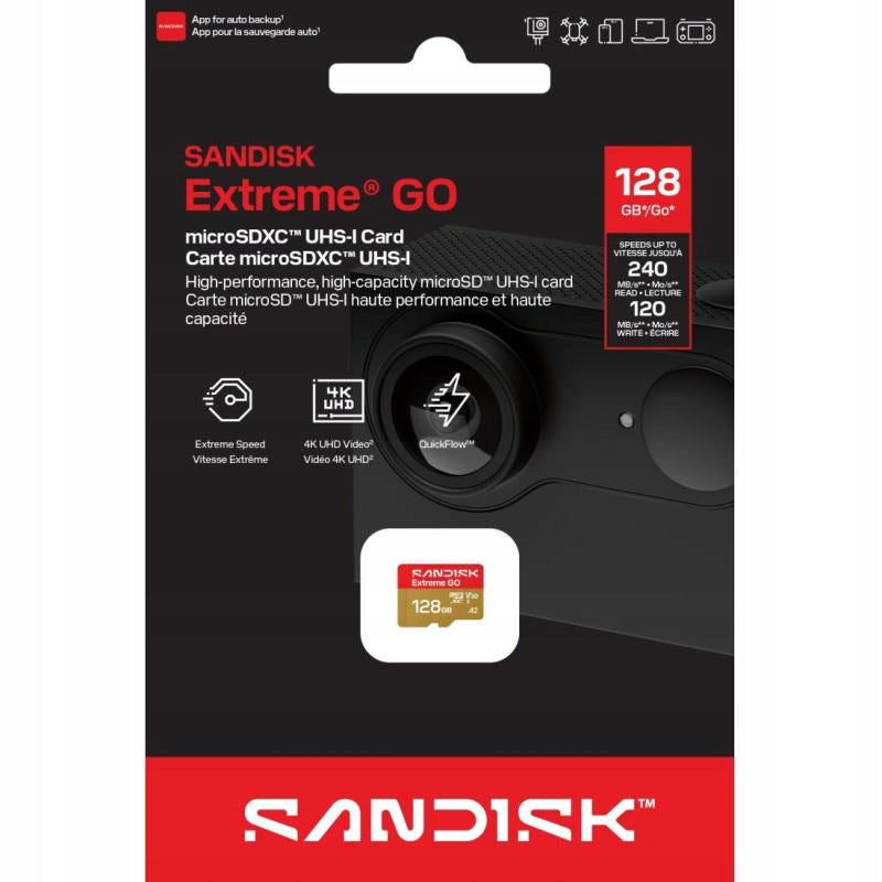 MicroSD karta SanDisk EXTREME GO 128 GB Manufacturer code SDSQXGN-128G-GN6MN