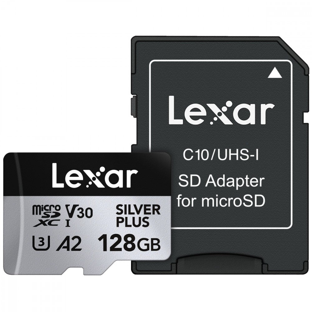 MicroSDXC Memory Card Lexar SILVER PLUS 128 GB UHS-I U3 V30 A2 Manufacturer Lexar