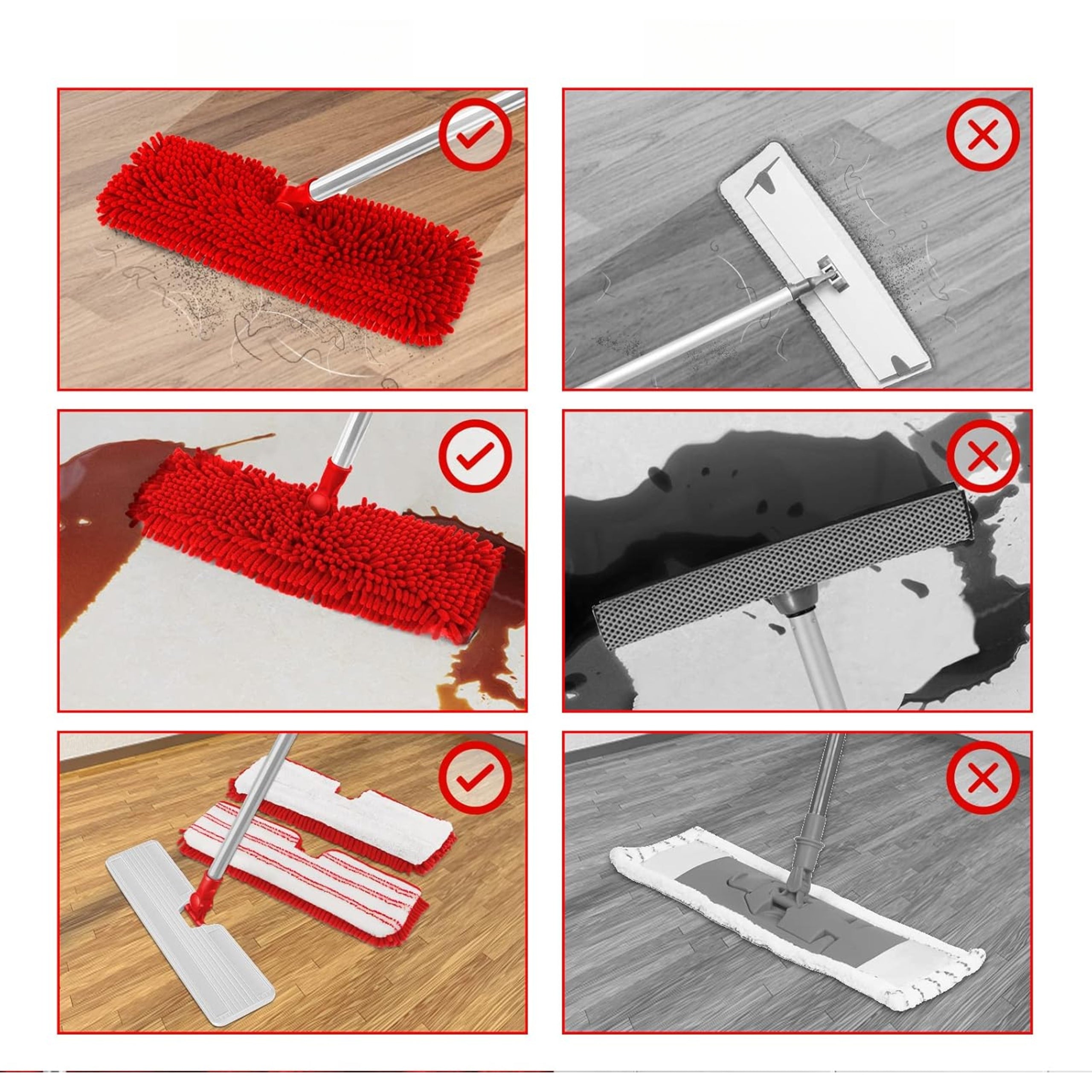 Microfiber Floor Mop Wet Replacement Refills for All Floors Packaging status original