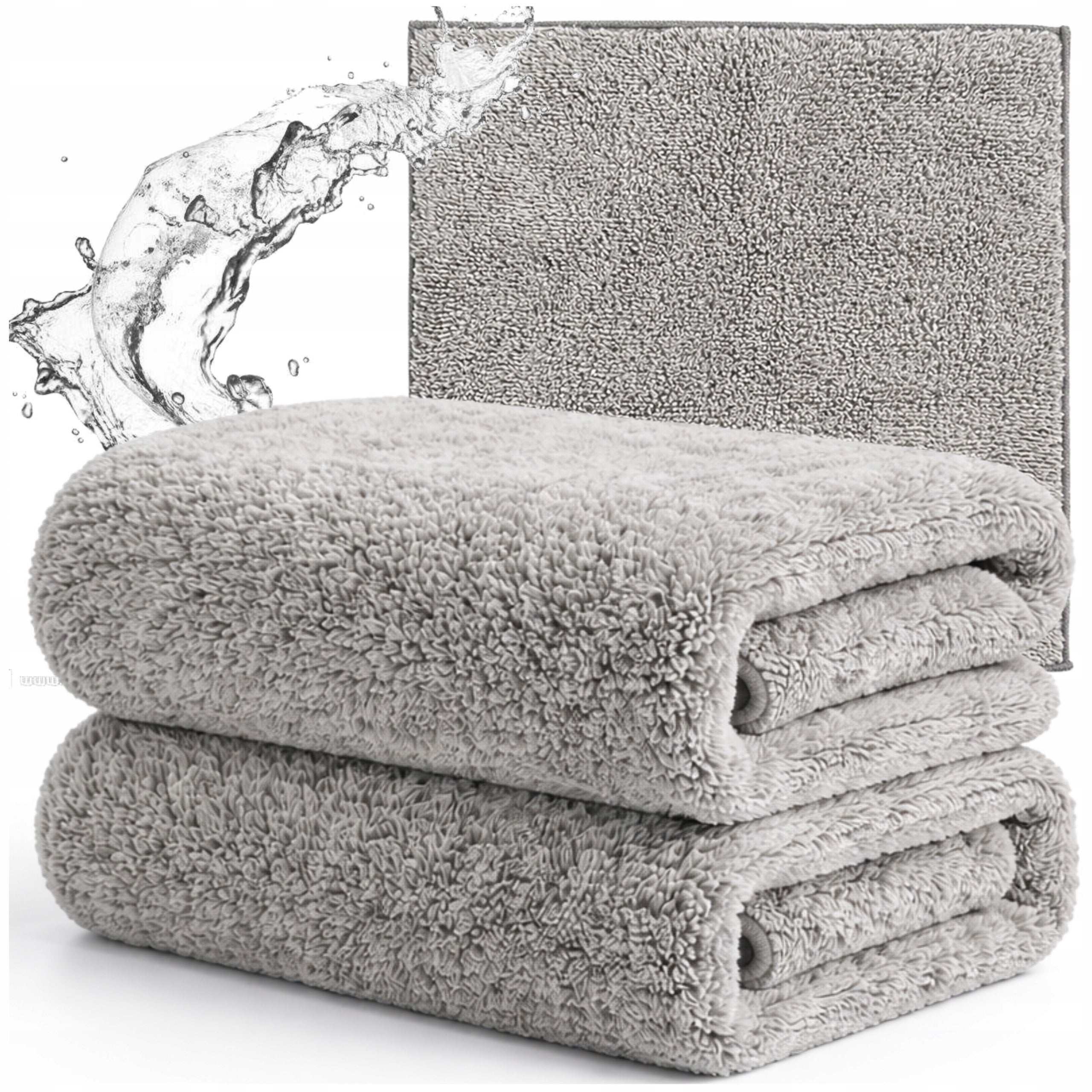Microfiber Towel Grey Set of 2pcs Cloth 30x40cm Cloth Soft Manufacturer code Ręcznik ściereczka do czyszczenia i osuszania