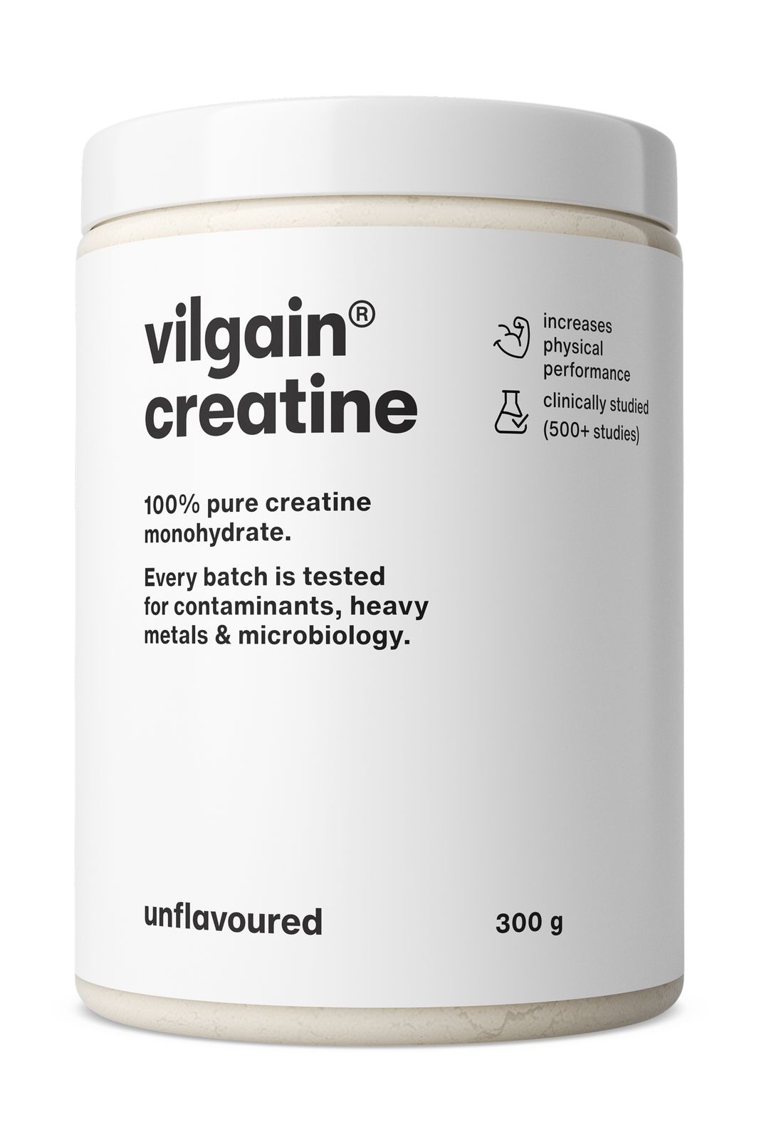 Micronized creatine monohydrate tested by HPLC 300 g Vilgain