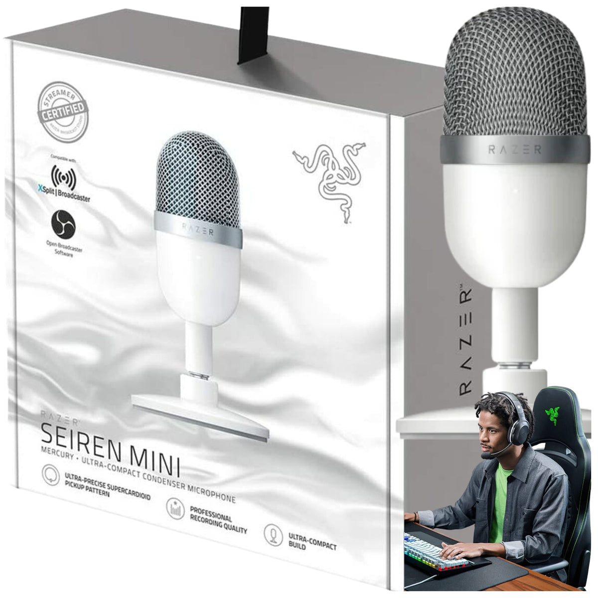 Microphone Razer Seiren Mini Compact White