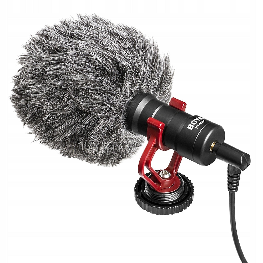 Microphone for camera, shotgun cardioid, BOYA BY-MM1, Minijack 3.5 mm