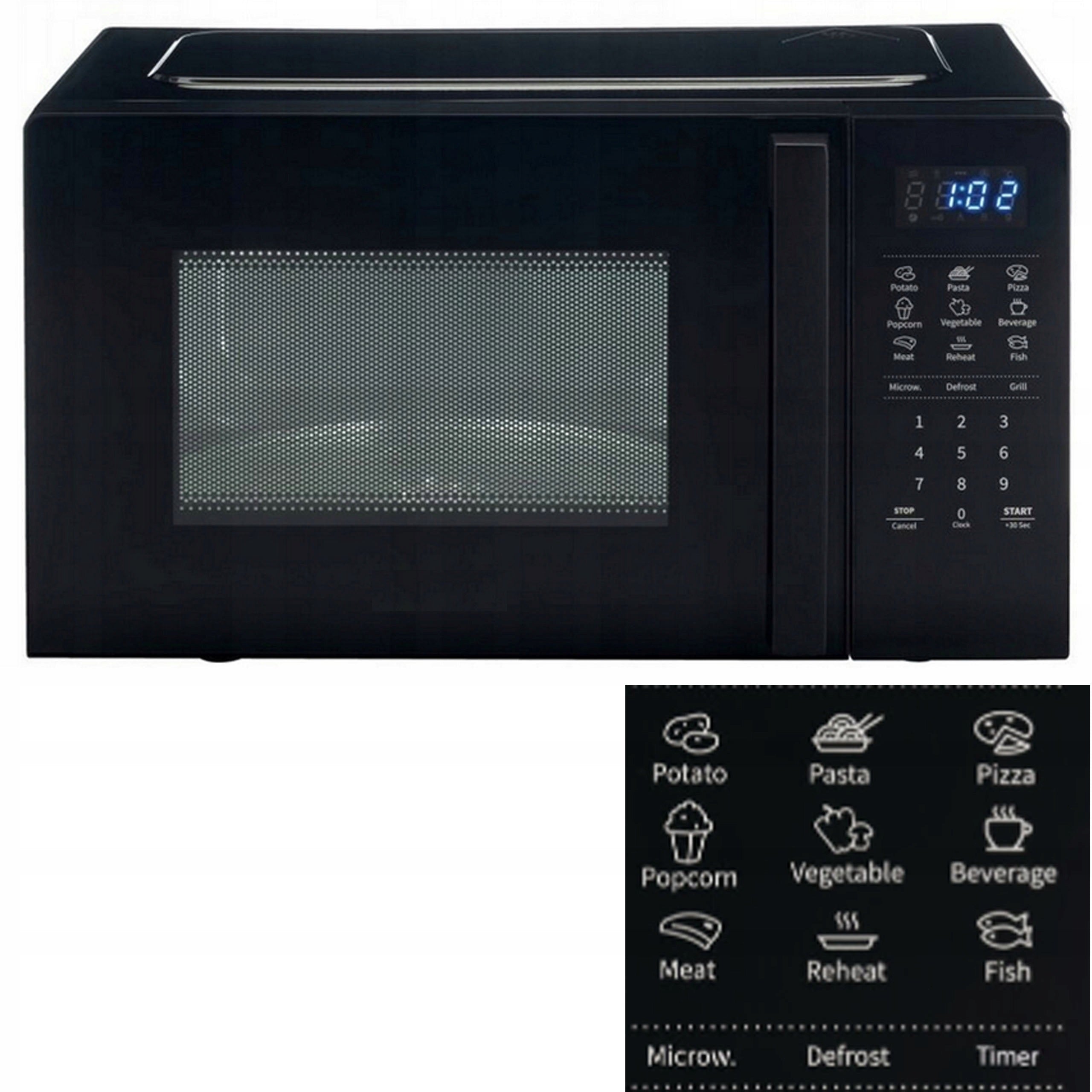 Microwave 11 Power Levels Defrosting Heating 20 L 700W Packaging status original