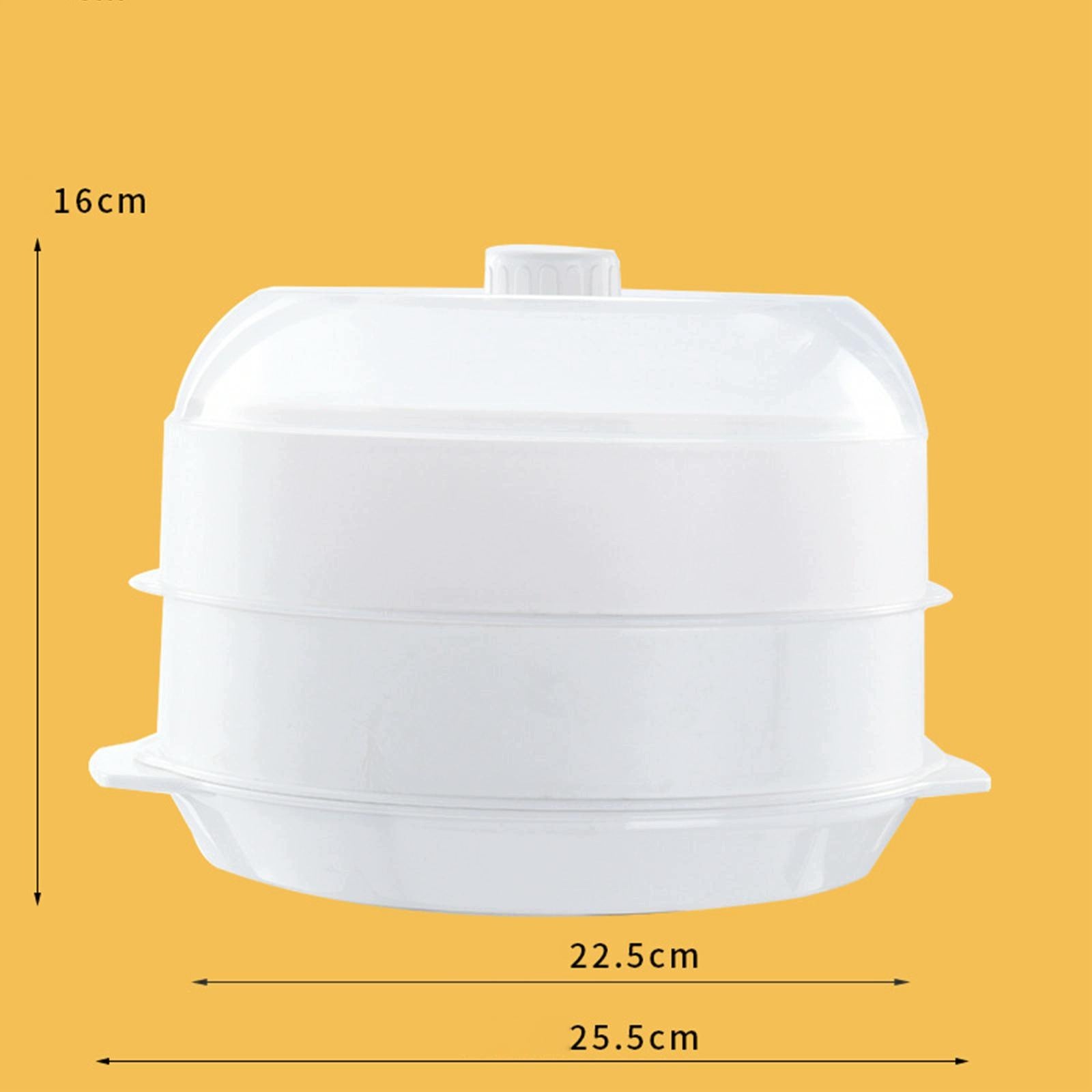 Microwave Food Steamer Stackable Kitchen Steaming white double layer Brand no brand