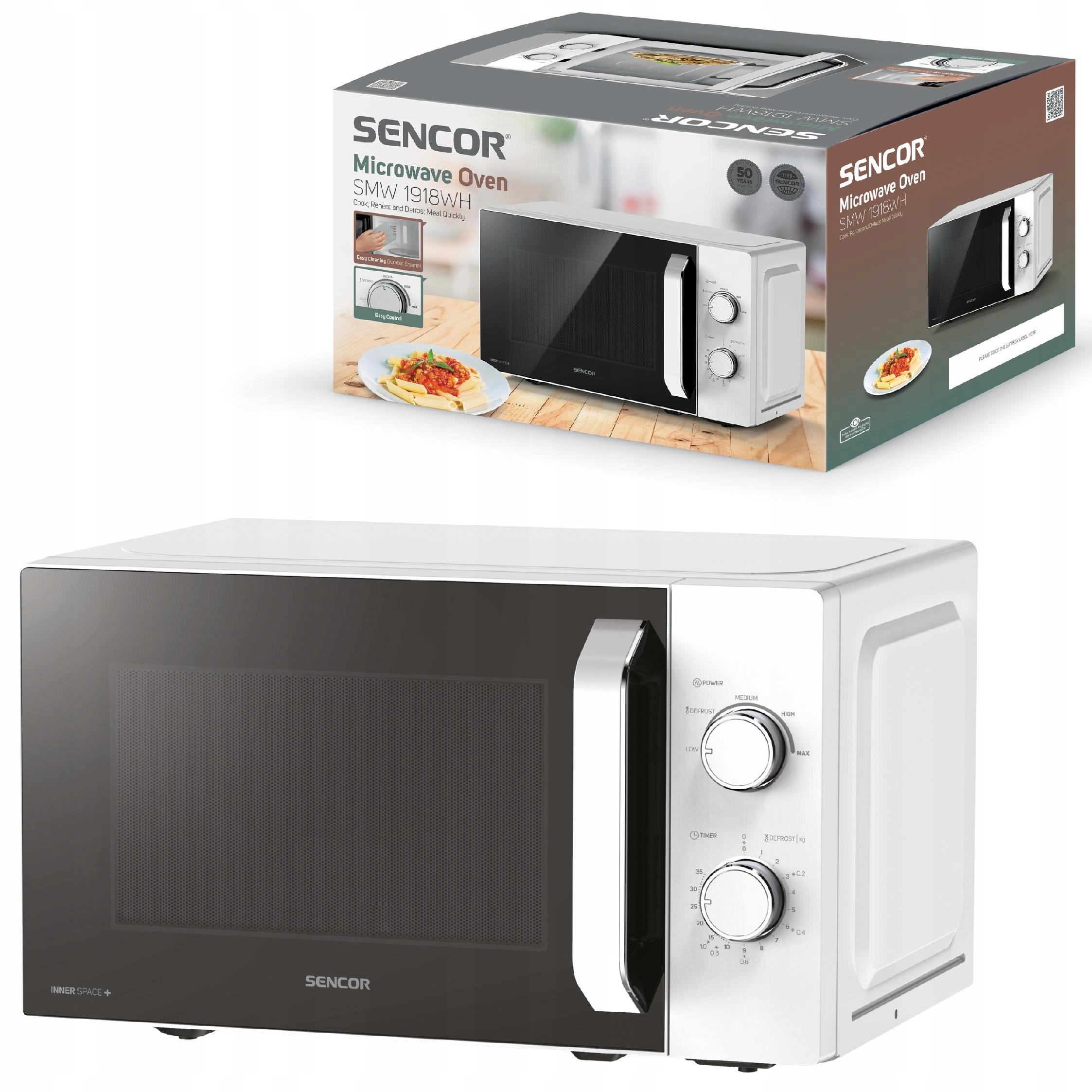 Microwave Oven 700W 20L 5 POWER WHITE Sencor SMW 1918WH EAN (GTIN) 8590669322770
